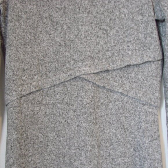 Express Gray Heathered Knit Sweater Dress Long Sleeve Criss Cross Detail Small - Picture 8 of 13